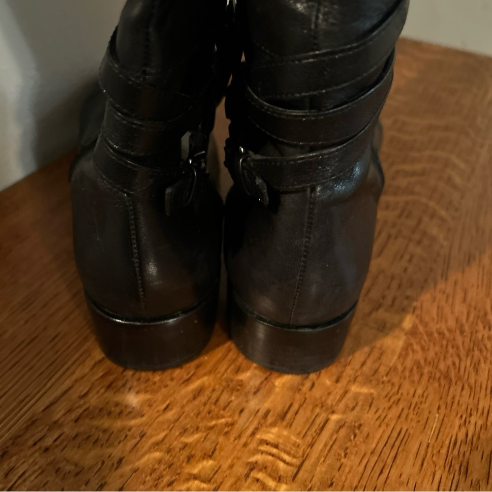 Via Spiga Black Leather Knee-High Boots - Picture 6 of 8
